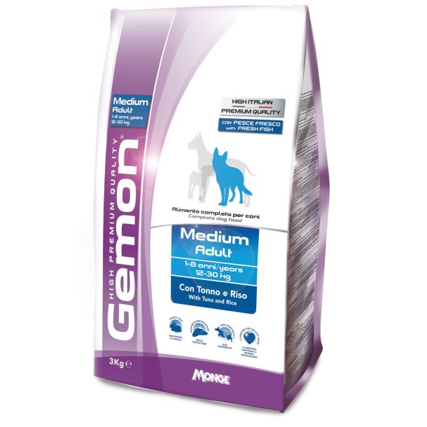 Gemon Medium Adult 3kg Tuna/Ri                    