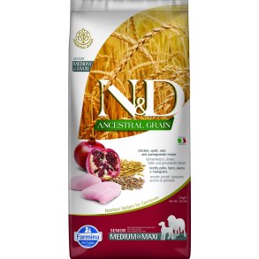 N&D Senior Chicken Pomeg. 12KG                    
