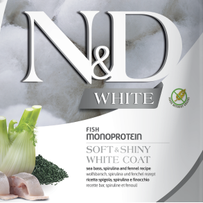 N&D White Dog Sea Bass.Spiruli                    