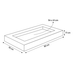 Basket Carlota Firk.80x70x17cm                    
