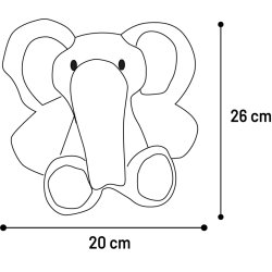 Toy Fannie Elephant Brown S                       