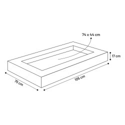 Basket Carlota Firk.105x75x17c                    