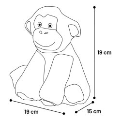 Toy Drala Sitting Monkey Brown                    