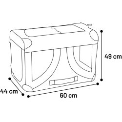 Transportbur 44x60x49cm Sort                      
