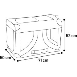 Transportbur 50x71x52cm Sort                      