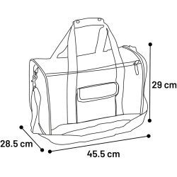 B�retaske 45,5x29x28,5cm Sort                     