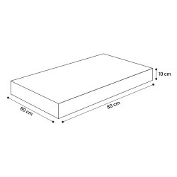 Cushion Panama 80x60x10cm Gr                     