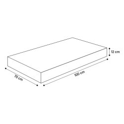 Cushion Panama 100x70x12cm Gr                    