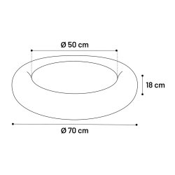 Basket Stella Round 70x70x18cm                    