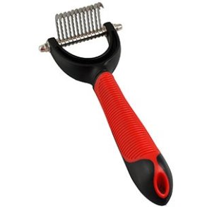 Dematting Rake+handle round bl                    