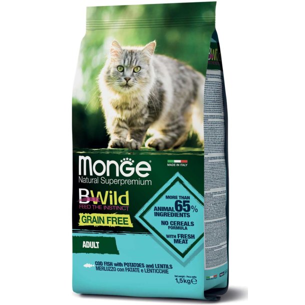 Monge Cat BW GF Torsk/lins.1,5                    